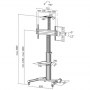 Logilink BP0025 TV stand cart, adjustable TV height, 37-70", max. 50 kg Logilink | Floor stand | BP0025 | 30-70 "" | Maximum wei - 3
